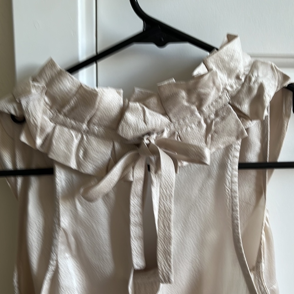 Black& white silk blouse xs - Picture 4 of 6